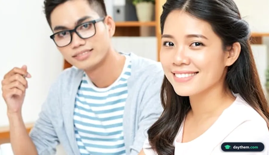 Sinh viên đang tư vấn với cố vấn học tập tại văn phòng khoa đại học