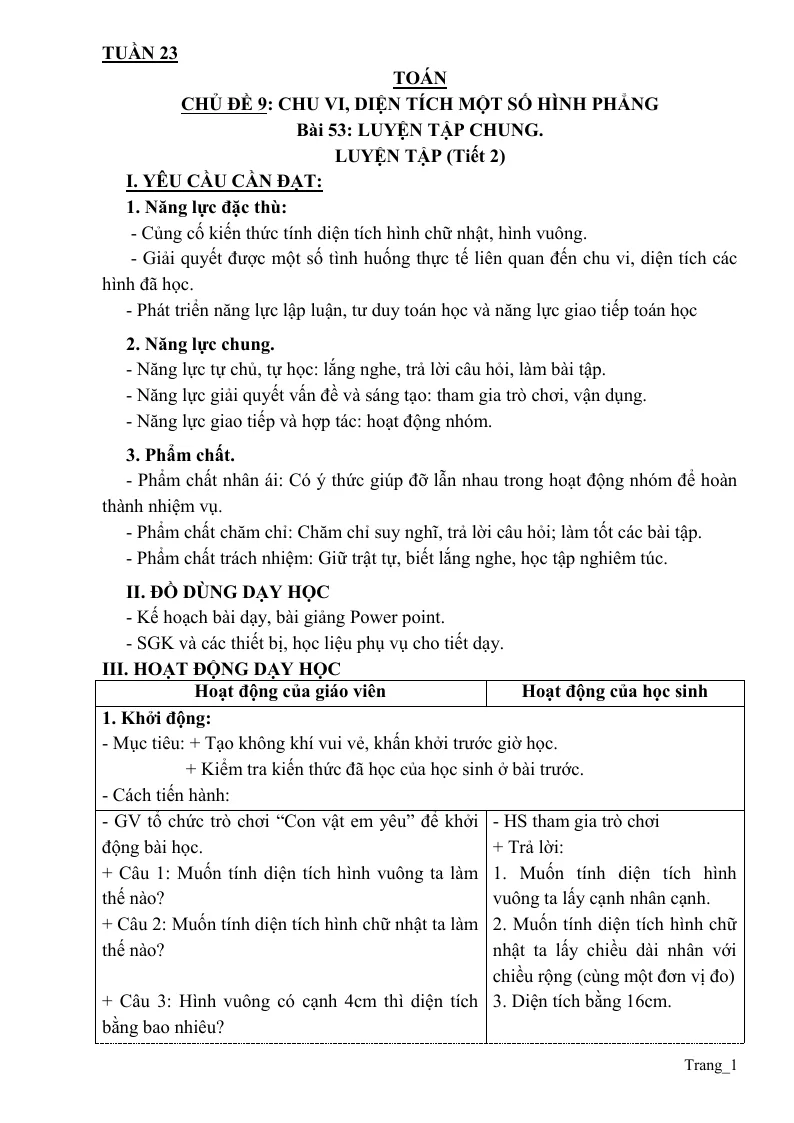 Giáo Án Toán 3 Tuần 23 File